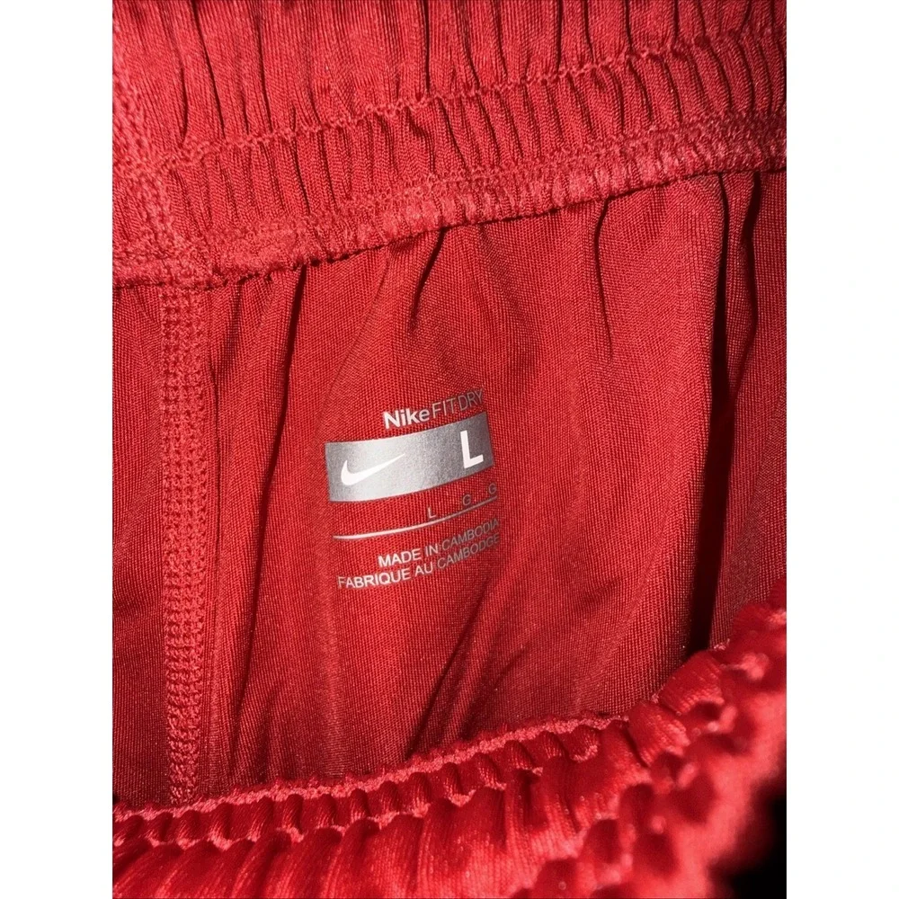 NEW Y2K 90s Nike fitdry Men's‎ Football shorts red black Sz L Large BNWT